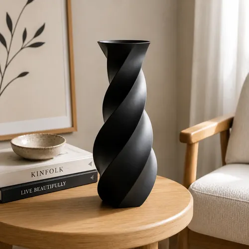Decoración Elegante Prints Patro -jarrón Moderno Con Torsión - Foto 6