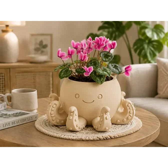 Macetero Decorativo Hogar- Forma Pulpo 22 Cm 5