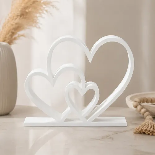 Escultura Elegante Prints Patro - Estilo Trio De Corazones - Foto 2