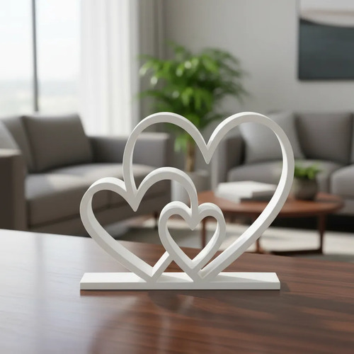 Escultura Elegante Prints Patro - Estilo Trio De Corazones - Foto 6