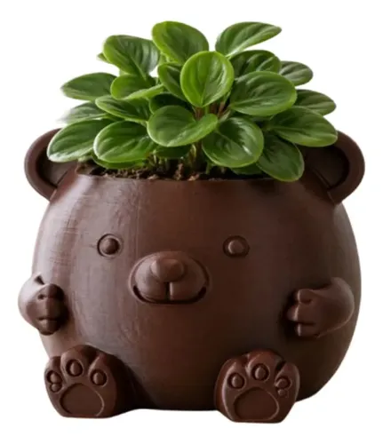 Macetero Decorativo Hogar- Forma Osito 16 Cm