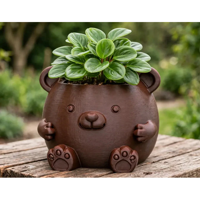 Macetero Decorativo Hogar- Forma Osito 16 Cm 4