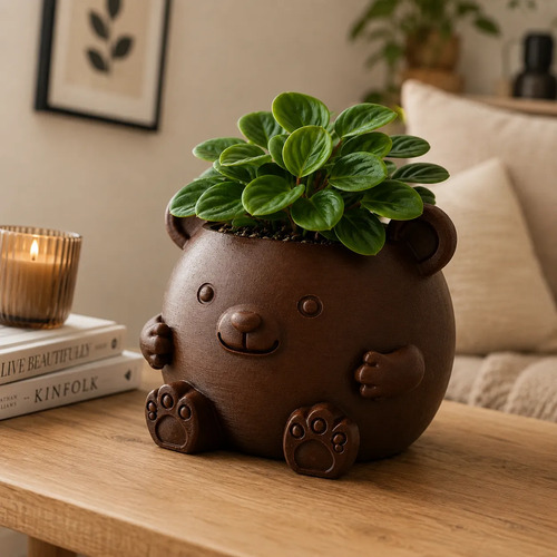 Macetero Decorativo Hogar- Forma Osito 16 Cm - Foto 5