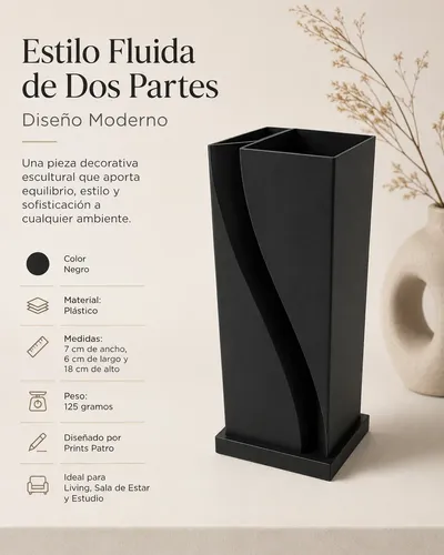 Escultura Elegante Prints Patro -estilo Fluida De Dos Partes - Foto 4