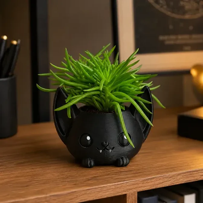 Macetero Decorativo Hogar- Forma Murciélago 7 Cm 5