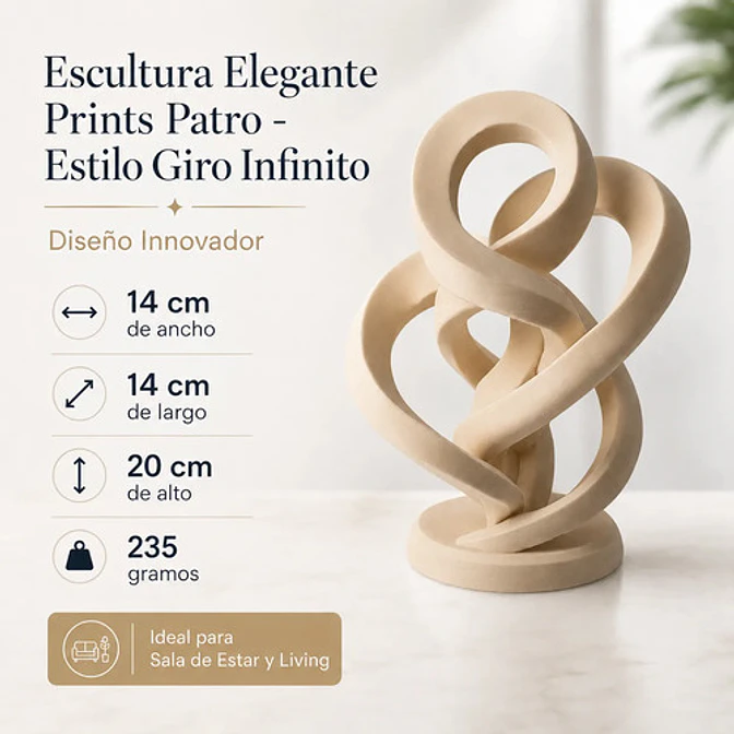 Escultura Elegante Prints Patro - Estilo Giro Infinito 2