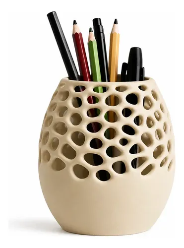 Portalápices De Escritorio Moderno Diseño De Agujeros