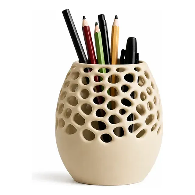 Portalápices De Escritorio Moderno Diseño De Agujeros