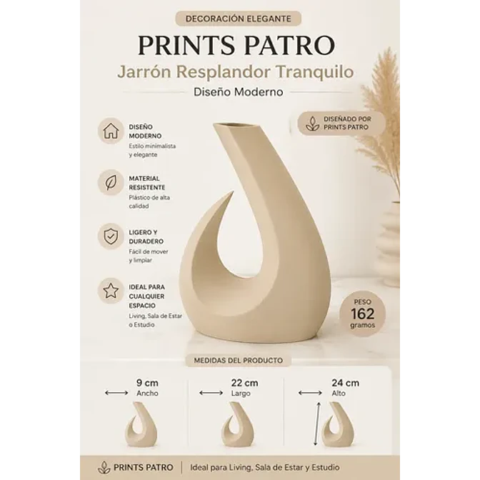 Decoración Prints Patro - Jarrón Resplandor Tranquilo 4
