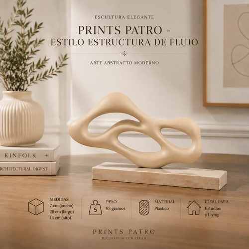 Escultura Elegante Prints Patro - Estilo Estructura De Flujo - Foto 2