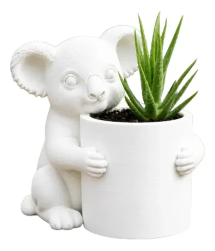Macetero Decorativo Hogar- Forma Koala 17 Cm