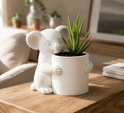 Macetero Decorativo Hogar- Forma Koala 17 Cm - Foto 3
