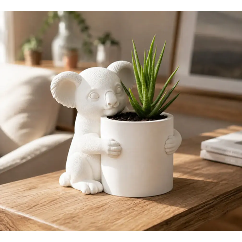 Macetero Decorativo Hogar- Forma Koala 17 Cm 3