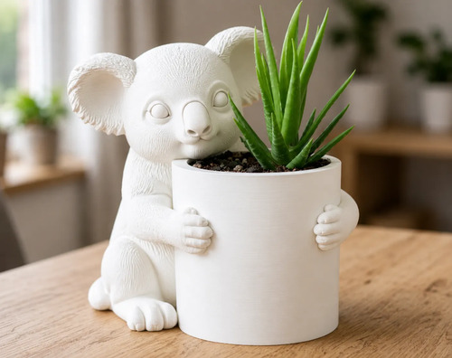 Macetero Decorativo Hogar- Forma Koala 17 Cm - Foto 4