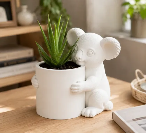 Macetero Decorativo Hogar- Forma Koala 17 Cm - Foto 5