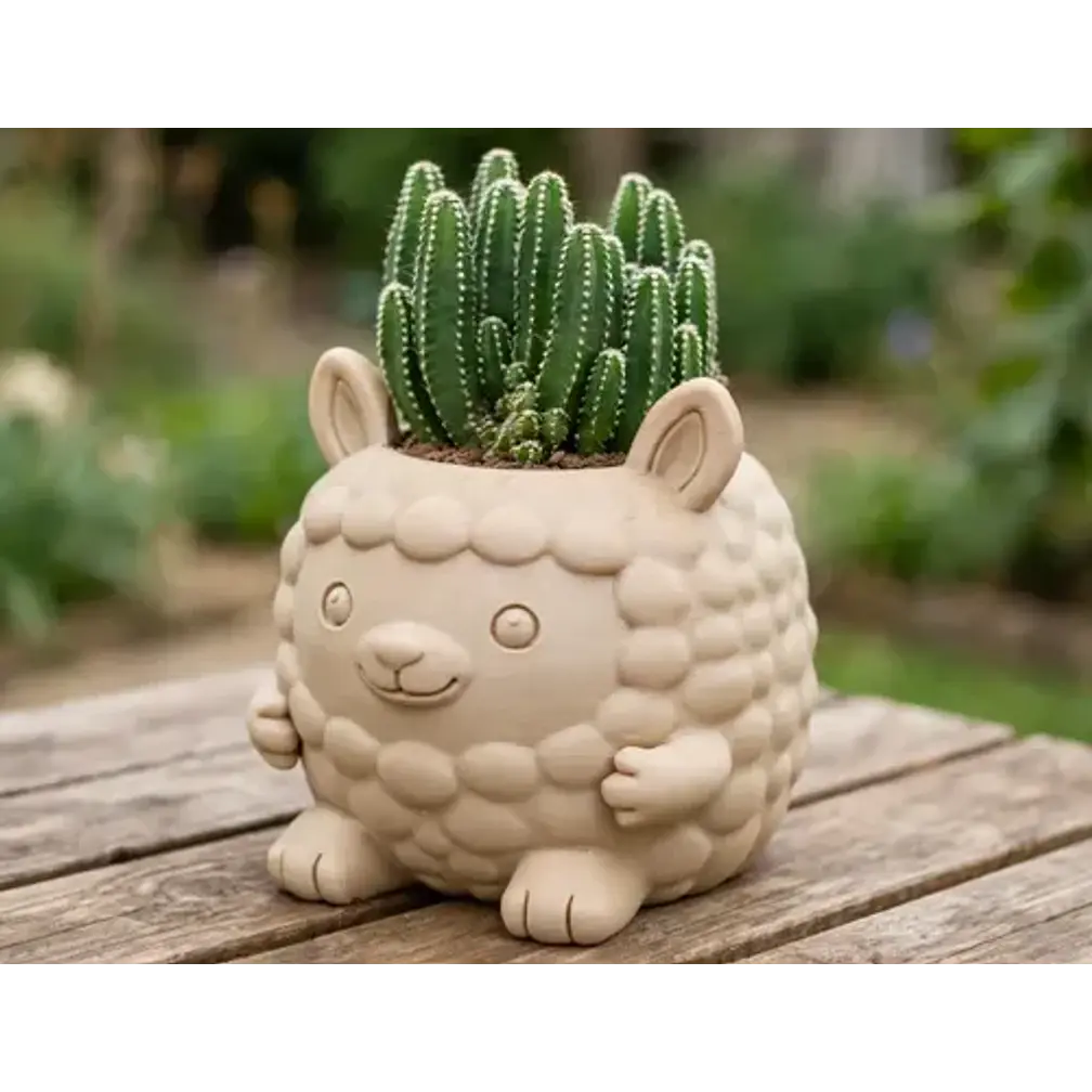 Macetero Decorativo Hogar- Forma Llamita 15 Cm 5