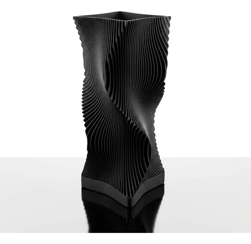 Lámpara De Mesa Nórdica Diseño Orgánico Ondulada 3d