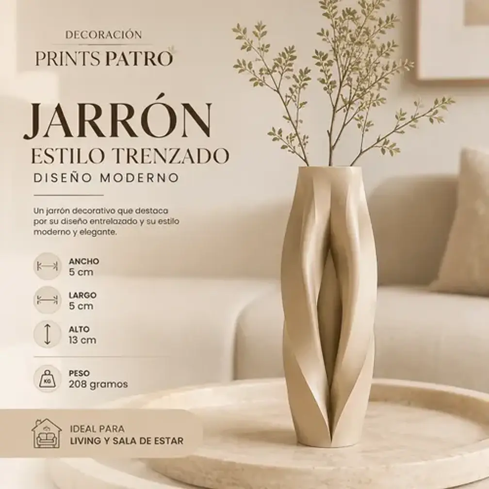Decoración Prints Patro - Jarrón Estilo Trenzado 4