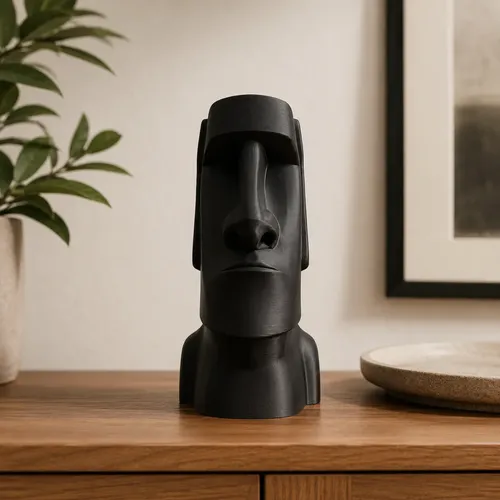 Escultura Elegante Prints Patro - Estilo Moai Rapa Nui - Foto 3