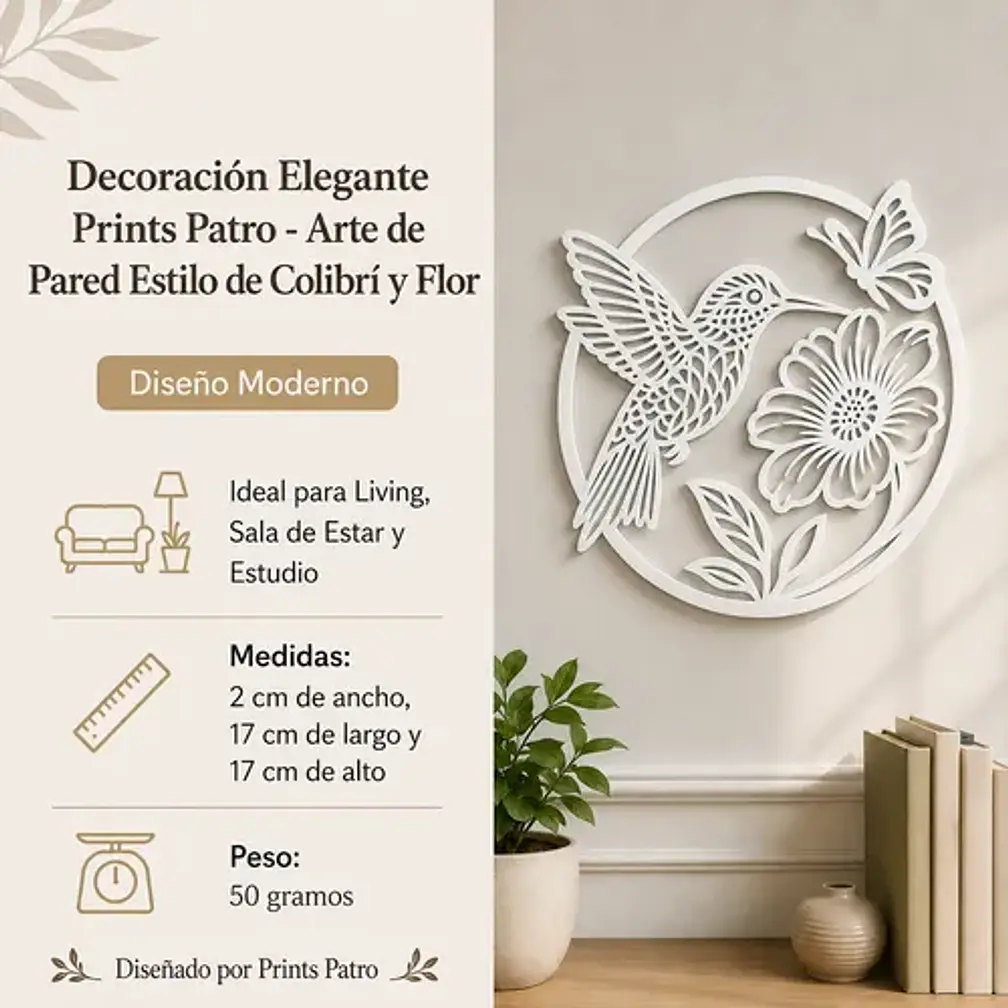 Decoración Prints Patro - Arte De Pared Estilo De Colibrí 2