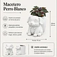 Macetero Decorativo Hogar- Perrito Oficinista 20 Cm - Miniatura 2