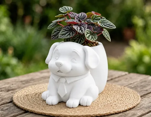 Macetero Decorativo Hogar- Perrito Oficinista 20 Cm - Foto 4