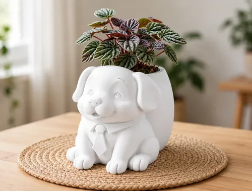 Macetero Decorativo Hogar- Perrito Oficinista 20 Cm - Foto 6