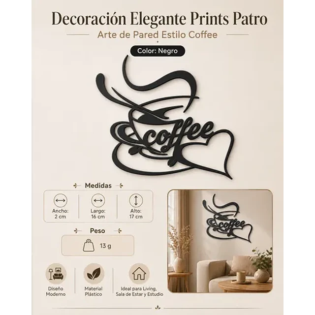Decoración Prints Patro - Arte De Pared Estilo De Coffee