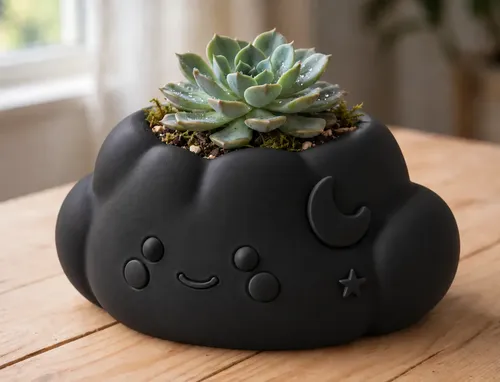 Macetero Decorativo Hogar- Forma Nube 10 Cm - Foto 3