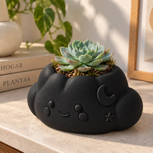 Macetero Decorativo Hogar- Forma Nube 10 Cm - Foto 4