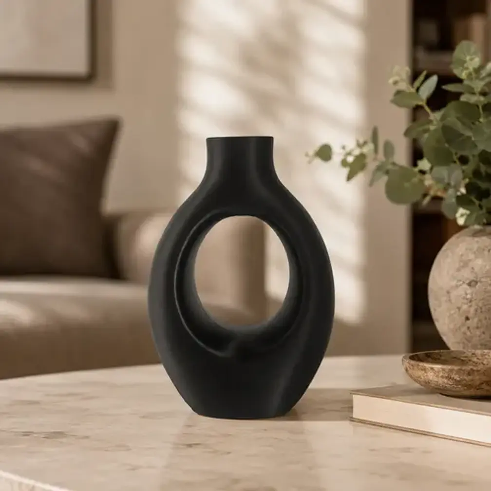 Decoración Elegante Prints Patro -jarrón Estilo Arco Eclipse 1