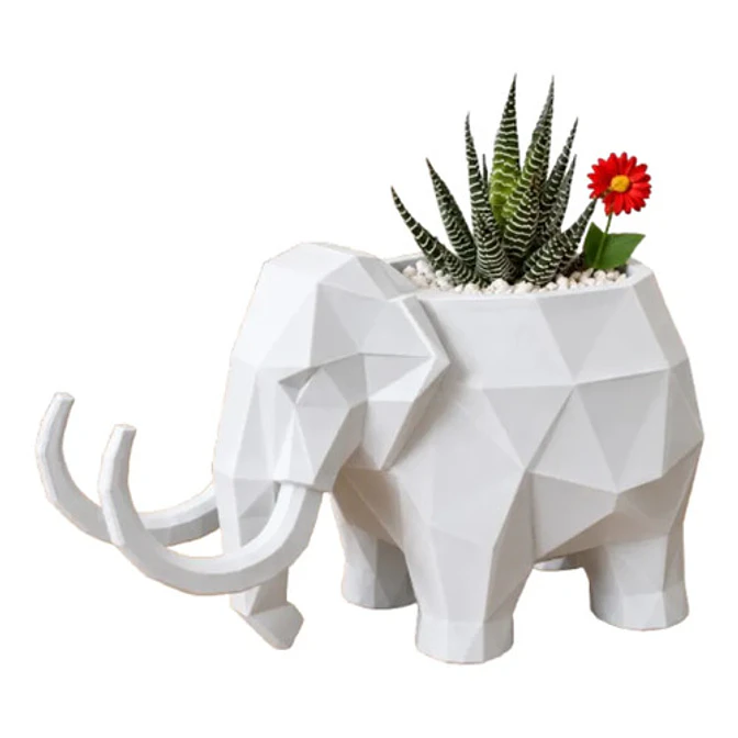 Macetero Decorativo Hogar- Forma Mamut 15 Cm 1