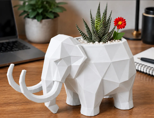 Macetero Decorativo Hogar- Forma Mamut 15 Cm - Foto 4