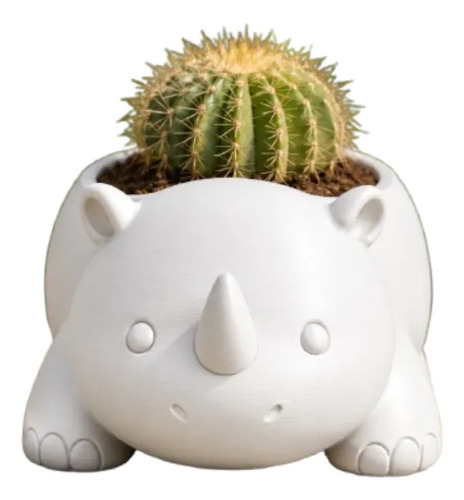 Macetero Decorativo Hogar- Rinoceronte 8 Cm