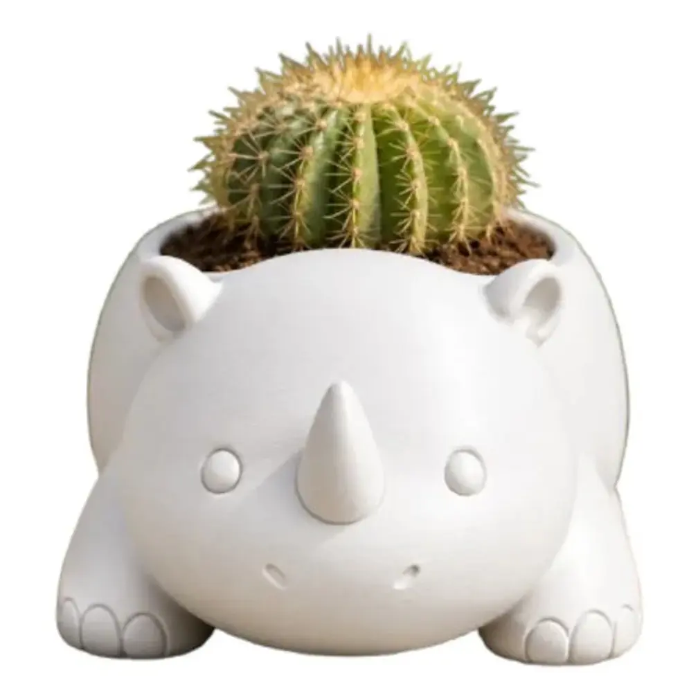 Macetero Decorativo Hogar- Rinoceronte 8 Cm 1