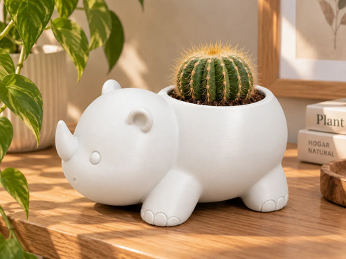 Macetero Decorativo Hogar- Rinoceronte 8 Cm - Foto 4