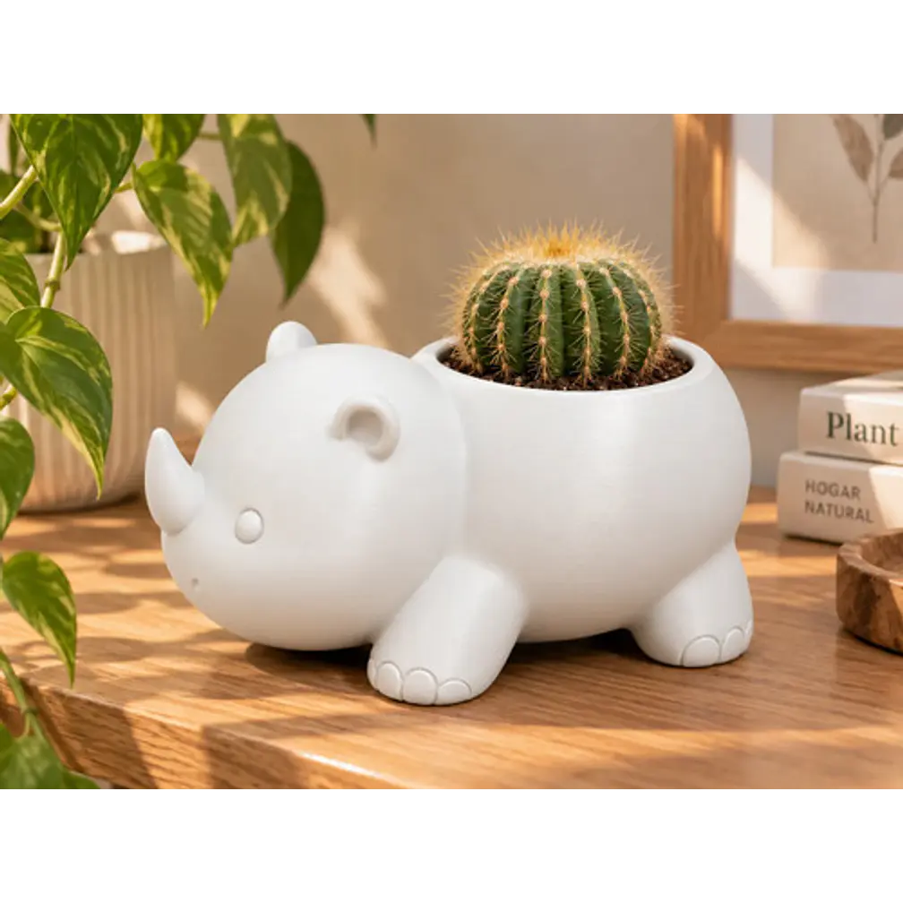 Macetero Decorativo Hogar- Rinoceronte 8 Cm 4