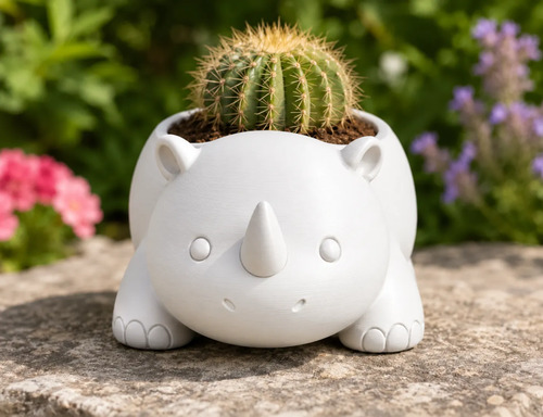 Macetero Decorativo Hogar- Rinoceronte 8 Cm - Foto 6