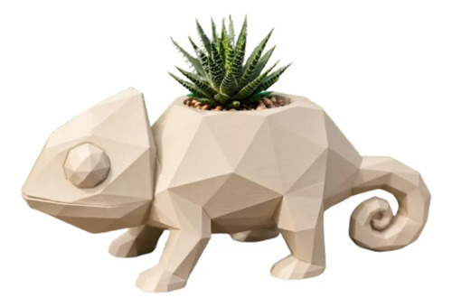 Macetero Decorativo Hogar- Camaleón 14 Cm