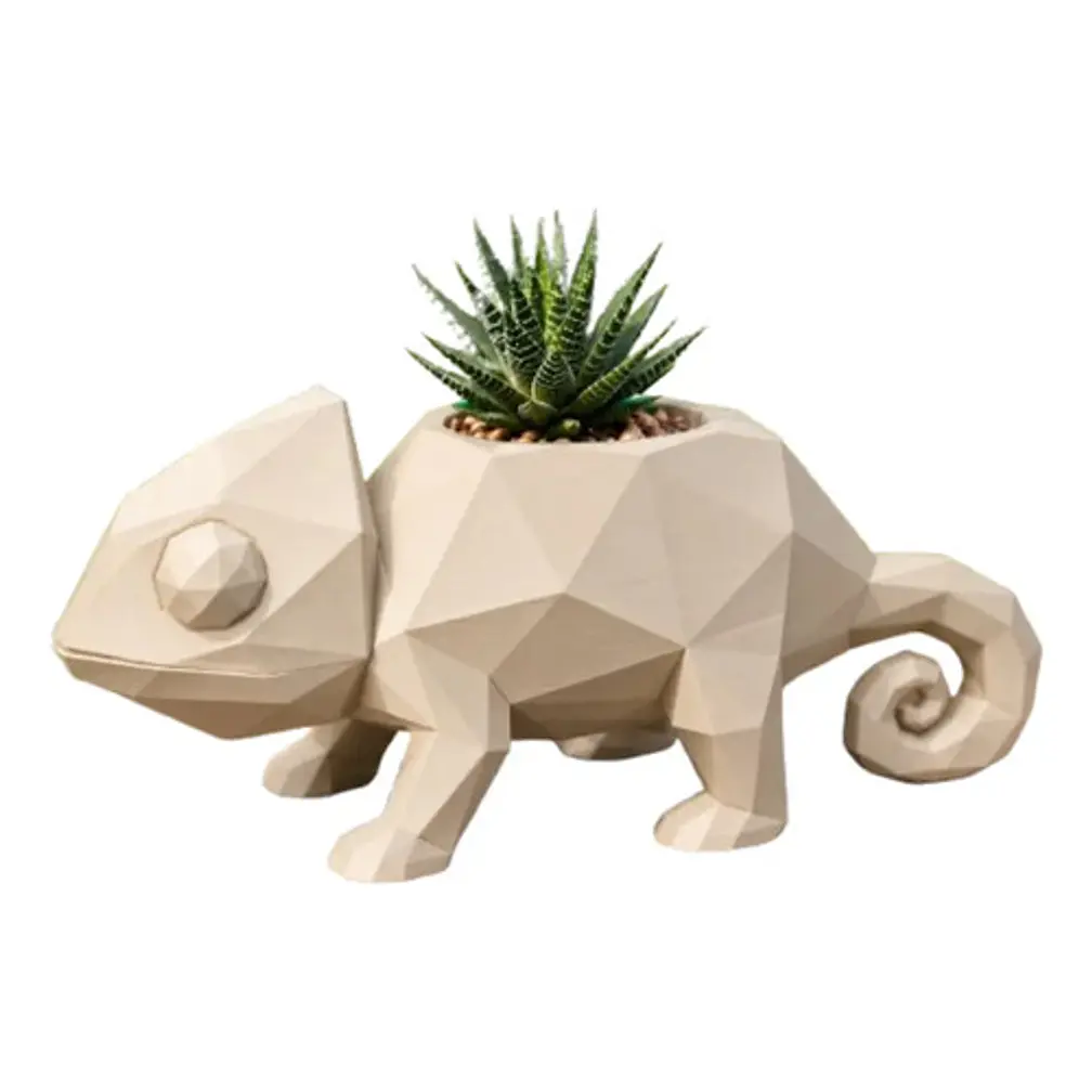 Macetero Decorativo Hogar- Camaleón 14 Cm 1