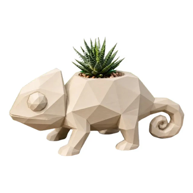 Macetero Decorativo Hogar- Camaleón 14 Cm