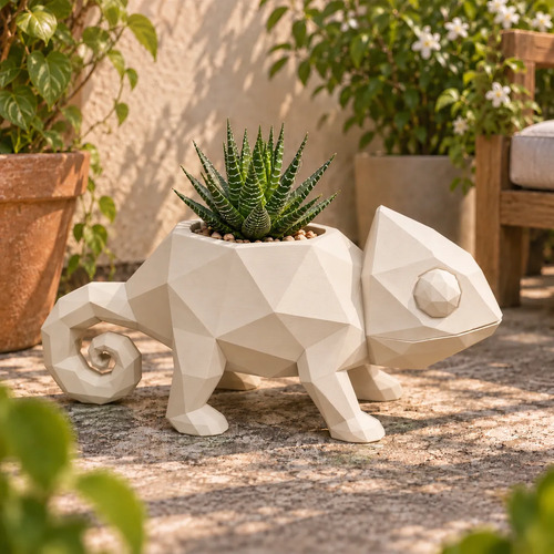 Macetero Decorativo Hogar- Camaleón 14 Cm - Foto 3