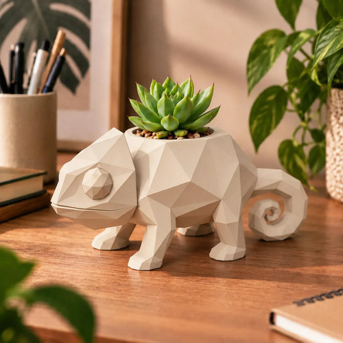 Macetero Decorativo Hogar- Camaleón 14 Cm - Foto 4