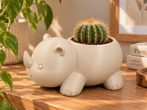 Macetero Decorativo Hogar- Rinoceronte 8 Cm - Foto 5