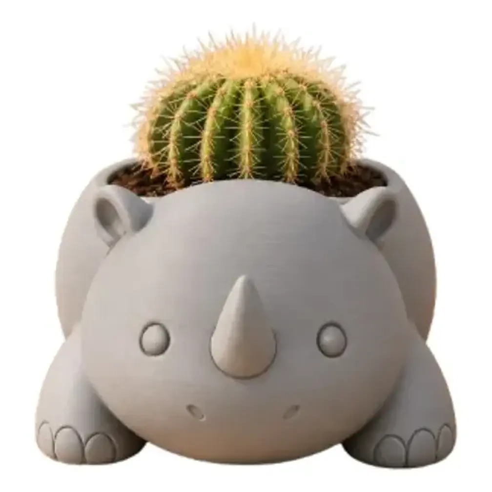 Macetero Decorativo Hogar- Rinoceronte 8 Cm 1
