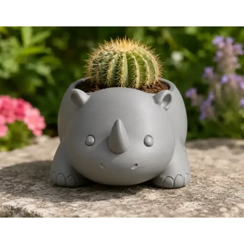 Macetero Decorativo Hogar- Rinoceronte 8 Cm 3