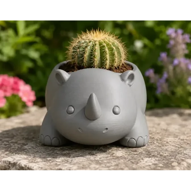 Macetero Decorativo Hogar- Rinoceronte 8 Cm 3