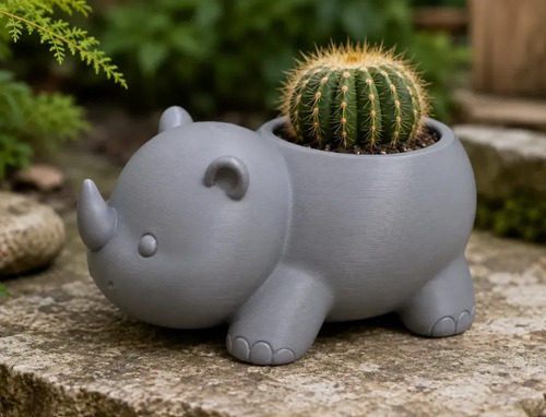 Macetero Decorativo Hogar- Rinoceronte 8 Cm - Foto 4