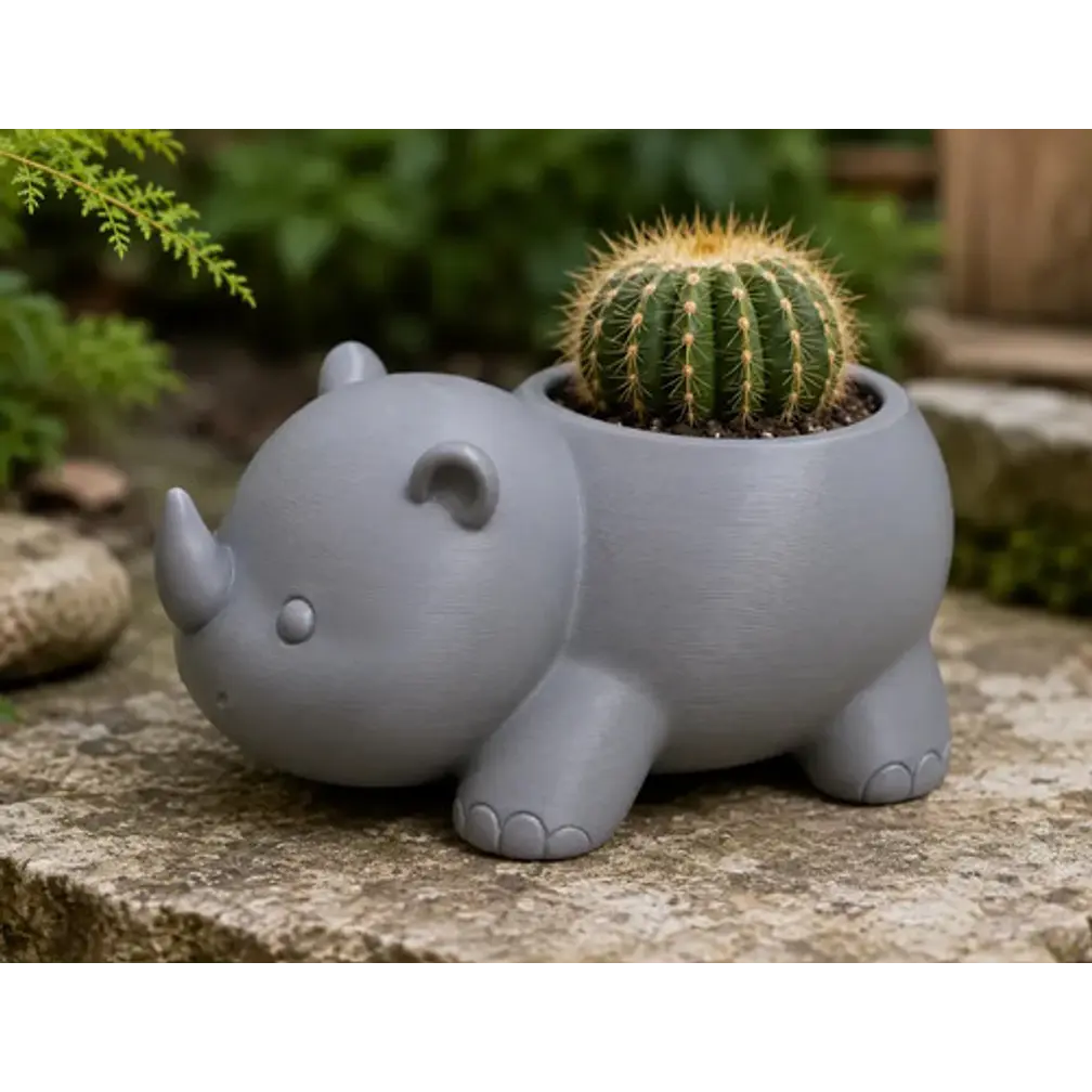 Macetero Decorativo Hogar- Rinoceronte 8 Cm 4