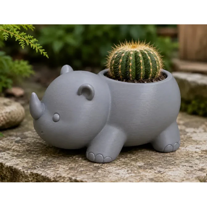 Macetero Decorativo Hogar- Rinoceronte 8 Cm 4